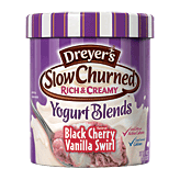 Edy's&nbsp;&nbsp;black cherry vanilla swirl fat free frozen yogurt Full-Size Picture